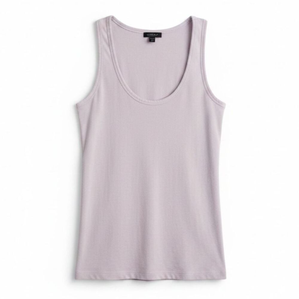 Lilla P Lavender Pima Modal Scoop Neck Soft Everyday Minimalist Tank Top Medium